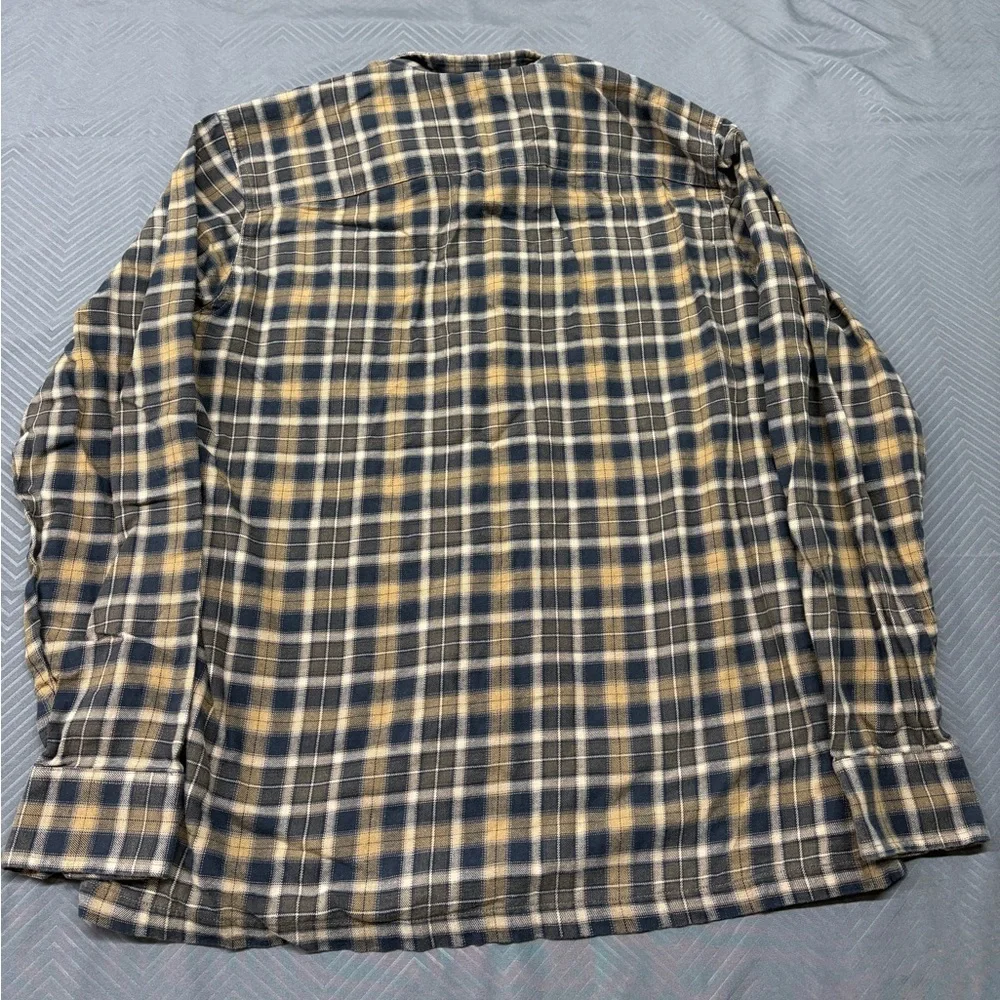 Kuhl Men's Casual Cotton Plaid Button Down Shirt Flannel - Black & Tan Size L
